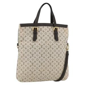 LOUIS VUITTON Monogram Mini Franoise Tote Bag 2Way Khaki M92209 LV Auth 162070